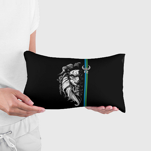 Подушка-антистресс Узбекистан - суровый лев / 3D-принт – фото 3