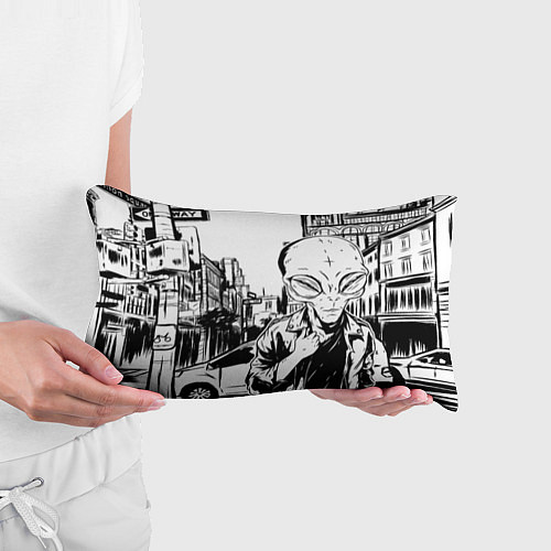 Подушка-антистресс Портрет пришельца в Нью Йорке / 3D-принт – фото 3