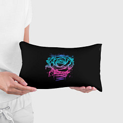 Подушка-антистресс Неоновая Роза Neon Rose, цвет: 3D-принт — фото 2