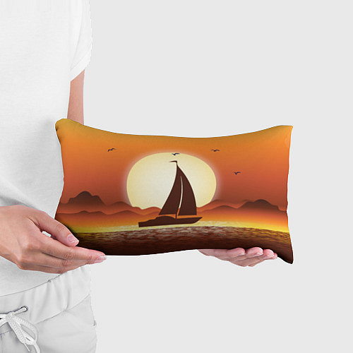 Подушка-антистресс Кораблик на закате / 3D-принт – фото 3