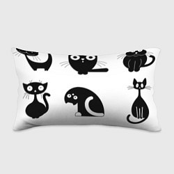 Подушка-антистресс Забавные черные кошки, цвет: 3D-принт