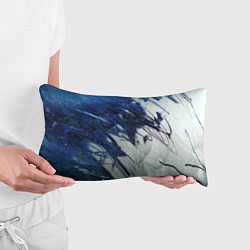 Подушка-антистресс Серо-синее абстрактное, цвет: 3D-принт — фото 2