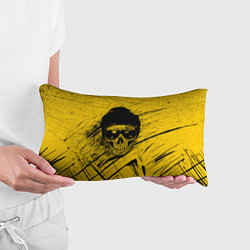 Подушка-антистресс Череп Хипстер Гранж Брызги, цвет: 3D-принт — фото 2