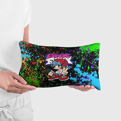 Подушка-антистресс FRIDAY NIGHT FUNKIN БРЫЗГИ КРАСОК, ГЕРОЙ / 3D-принт – фото 3