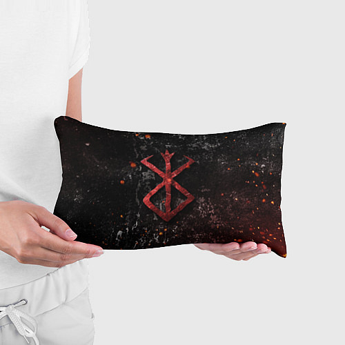 Подушка-антистресс BERSERK LOGO GRUNGE RED / 3D-принт – фото 3