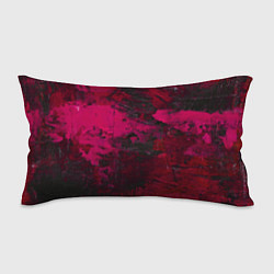Подушка-антистресс Бордовые мазки в тёмно-красных тонах, цвет: 3D-принт