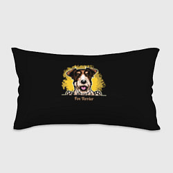 Подушка-антистресс Фокстерьер Fox terrier, цвет: 3D-принт