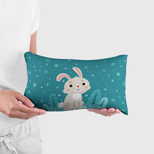Подушка-антистресс Новогодний зайчик / 3D-принт – фото 3