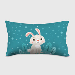 Подушка-антистресс Новогодний зайчик, цвет: 3D-принт