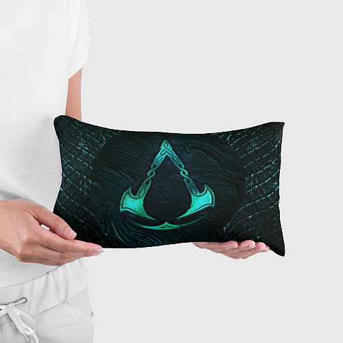 Подушка-антистресс ASSASSINS CREED VALHALLA SYMBOL NEON / 3D-принт – фото 3