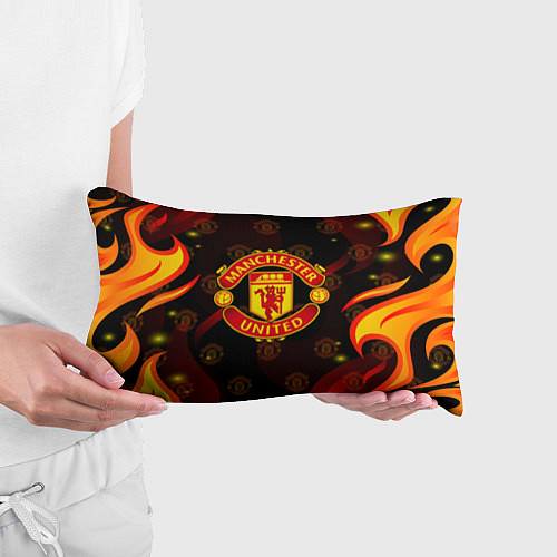 Подушка-антистресс MANCHESTER UNITED FIRE STYLE SPORT ПЛАМЯ / 3D-принт – фото 3