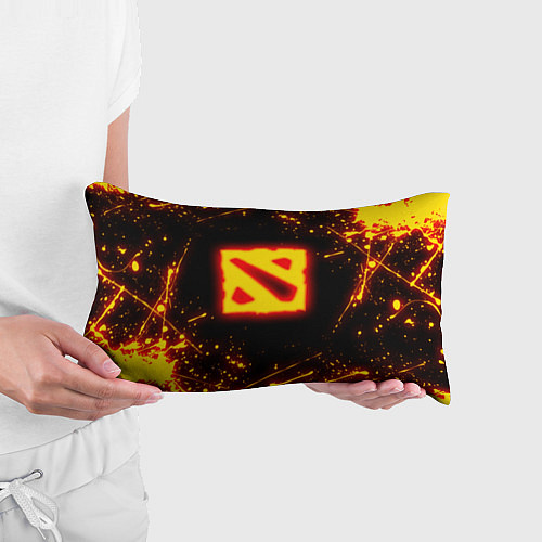 Подушка-антистресс DOTA 2 FIRE LOGO ДОТА 2 ОГНЕННЫЙ ЛОГО / 3D-принт – фото 3