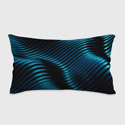Подушка-антистресс Волны голубого металла, цвет: 3D-принт