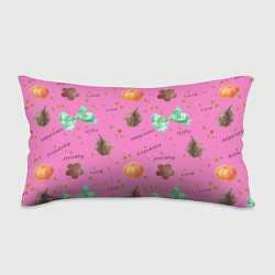 Подушка-антистресс Розовый принт к любому зимнему празднику, с позити