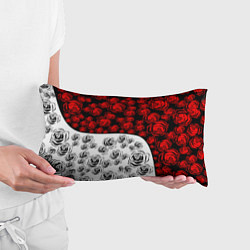 Подушка-антистресс РОЗЫ Красный Волна, цвет: 3D-принт — фото 2