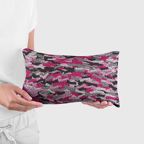 Подушка-антистресс Розовый именной камуфляж Женя / 3D-принт – фото 3