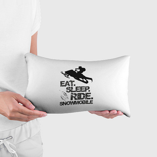 Подушка-антистресс EAT SLEEP RIDE SNOWMOBILE / 3D-принт – фото 3