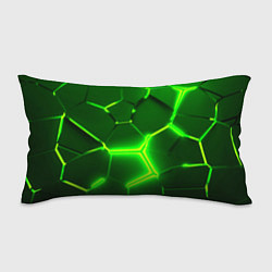 Подушка-антистресс 3D ПЛИТЫ НЕОН NEON GREEN HEXAGON РАЗЛОМ, цвет: 3D-принт