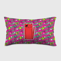 Подушка-антистресс Красный кот - пират, цвет: 3D-принт