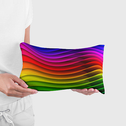 Подушка-антистресс Color line neon pattern Abstraction Summer 2023 / 3D-принт – фото 3