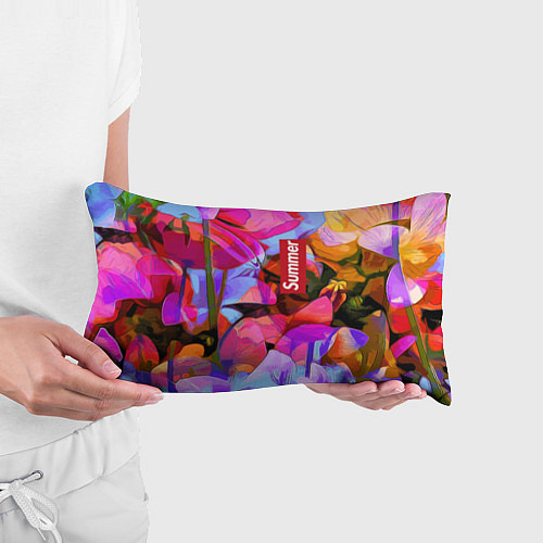Подушка-антистресс Красочный летний цветочный паттерн Summer color pa / 3D-принт – фото 3