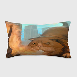 Подушка-антистресс Огнедышащий Котярыч, цвет: 3D-принт