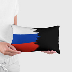Подушка-антистресс Российский триколор на темном фоне, цвет: 3D-принт — фото 2