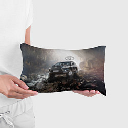 Подушка-антистресс Toyota Land Cruiser 200 в пещере со скальными рису, цвет: 3D-принт — фото 2