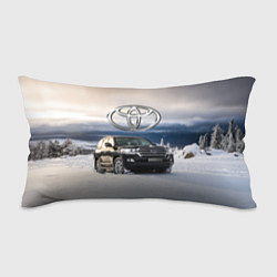 Подушка-антистресс Toyota Land Cruiser 200 в зимнем лесу Winter fores, цвет: 3D-принт