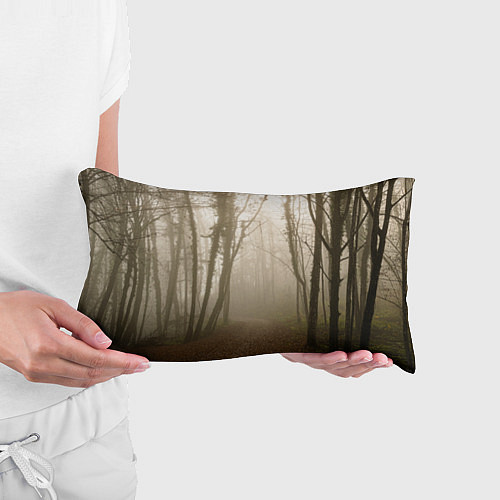 Подушка-антистресс Туманный лес на восходе / 3D-принт – фото 3