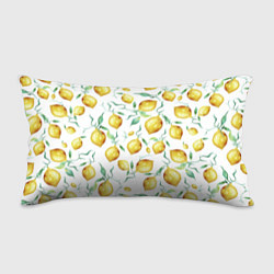 Подушка-антистресс Лимоны Нарисованные Акварелью, цвет: 3D-принт