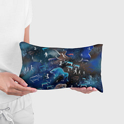 Подушка-антистресс Альтернативная Альтамира синяя, цвет: 3D-принт — фото 2