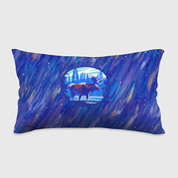 Подушка-антистресс Лось в лесу Blue, цвет: 3D-принт