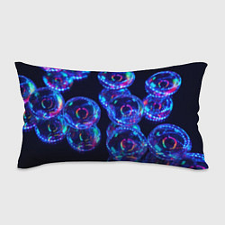 Подушка-антистресс Неоновые сюрреалистичные пузыри - Синий, цвет: 3D-принт