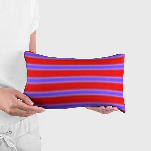 Подушка-антистресс Striped pattern мягкие размытые полосы красные фио / 3D-принт – фото 3