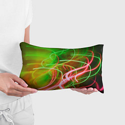 Подушка-антистресс Неоновые линии и фонари - Зелёный, цвет: 3D-принт — фото 2