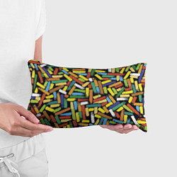Подушка-антистресс Летний паттерн из разноцветных мелков, цвет: 3D-принт — фото 2