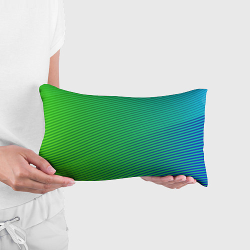 Подушка-антистресс Зелено-голубой градиент / 3D-принт – фото 3