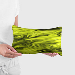 Подушка-антистресс Неоновый желтый с черным абстрактный узор, цвет: 3D-принт — фото 2