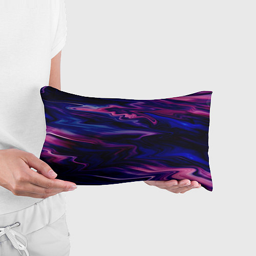 Подушка-антистресс Фиолетово-розовый абстрактный узор / 3D-принт – фото 3