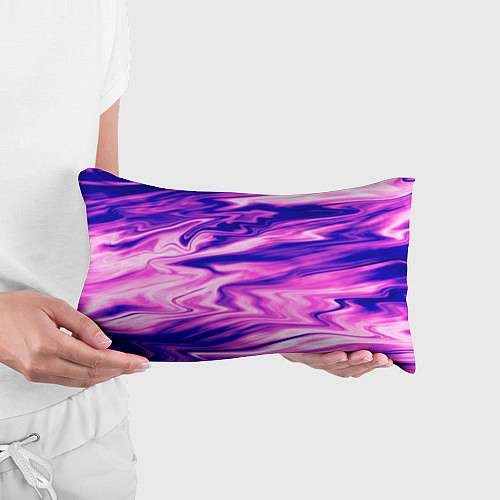 Подушка-антистресс Розово-фиолетовый мраморный узор / 3D-принт – фото 3