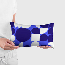 Подушка-антистресс Абстрактный набор геометрических фигур - Синий фон, цвет: 3D-принт — фото 2