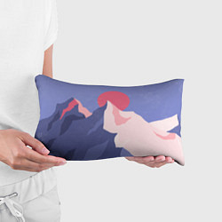 Подушка-антистресс Пейзаж гор и леса в стиле ретро, цвет: 3D-принт — фото 2