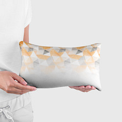 Подушка-антистресс Однотонный белый и желто-серый геометрический, цвет: 3D-принт — фото 2