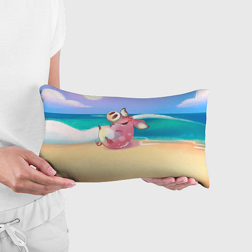 Подушка-антистресс Свинка на пляже хохочет / 3D-принт – фото 3
