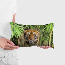 Подушка-антистресс Матёрый тигр в зарослях бамбука, цвет: 3D-принт — фото 2