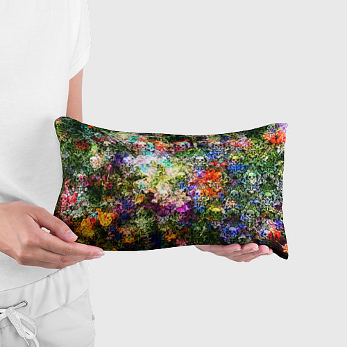 Подушка-антистресс Цветы на черепах / 3D-принт – фото 3