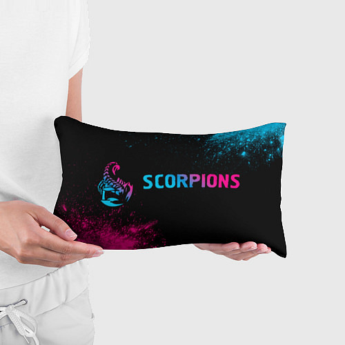 Подушка-антистресс Scorpions - neon gradient: надпись и символ / 3D-принт – фото 3