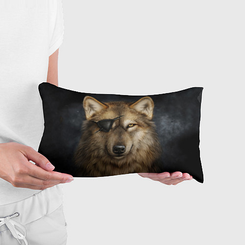Подушка-антистресс Одноглазый волк - пират / 3D-принт – фото 3