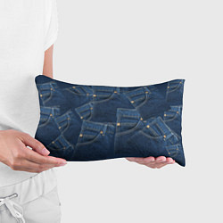 Подушка-антистресс Джинсовка jeans, цвет: 3D-принт — фото 2